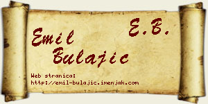 Emil Bulajić vizit kartica